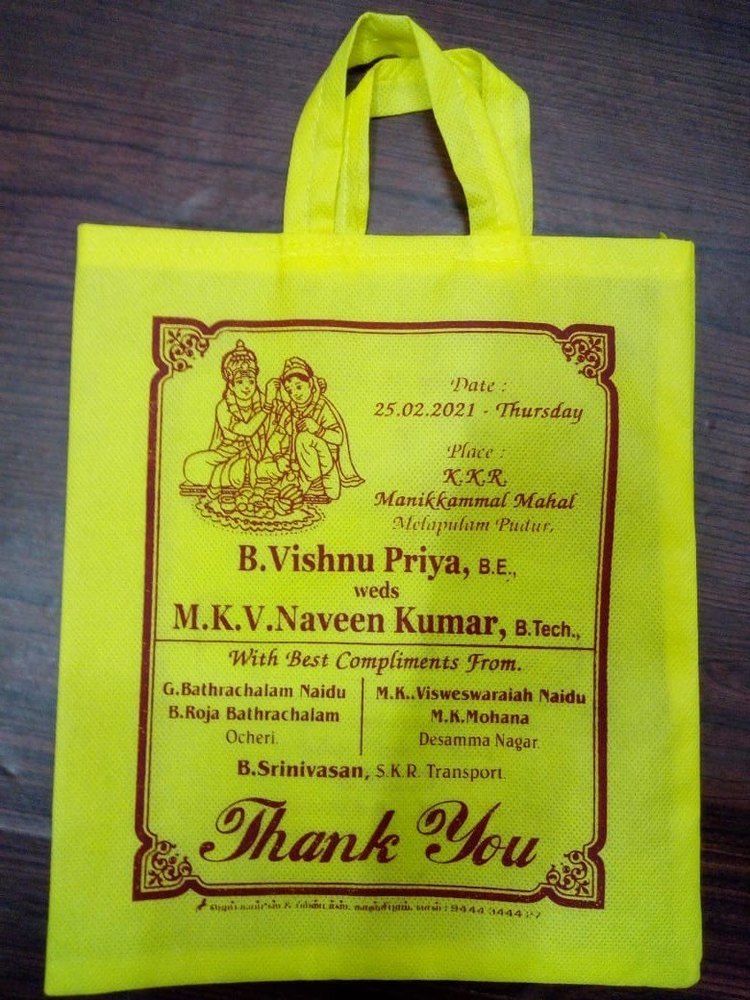 Loop Handle Plain Wedding Thamboolam Bag